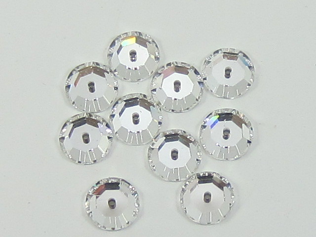 72 pcs. 5mm (20ss) CRYSTAL  SEW ON CENTER HOLE FLATBACK PRECIOSA Rhinestones